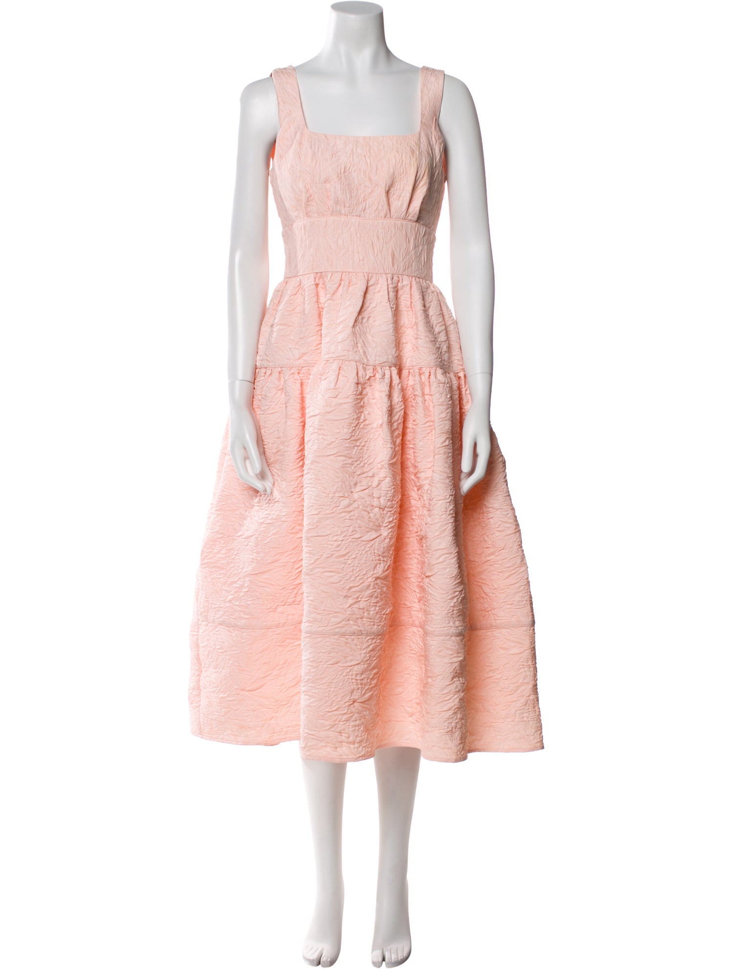 Hunter Bell Square Neckline Midi Length Dress