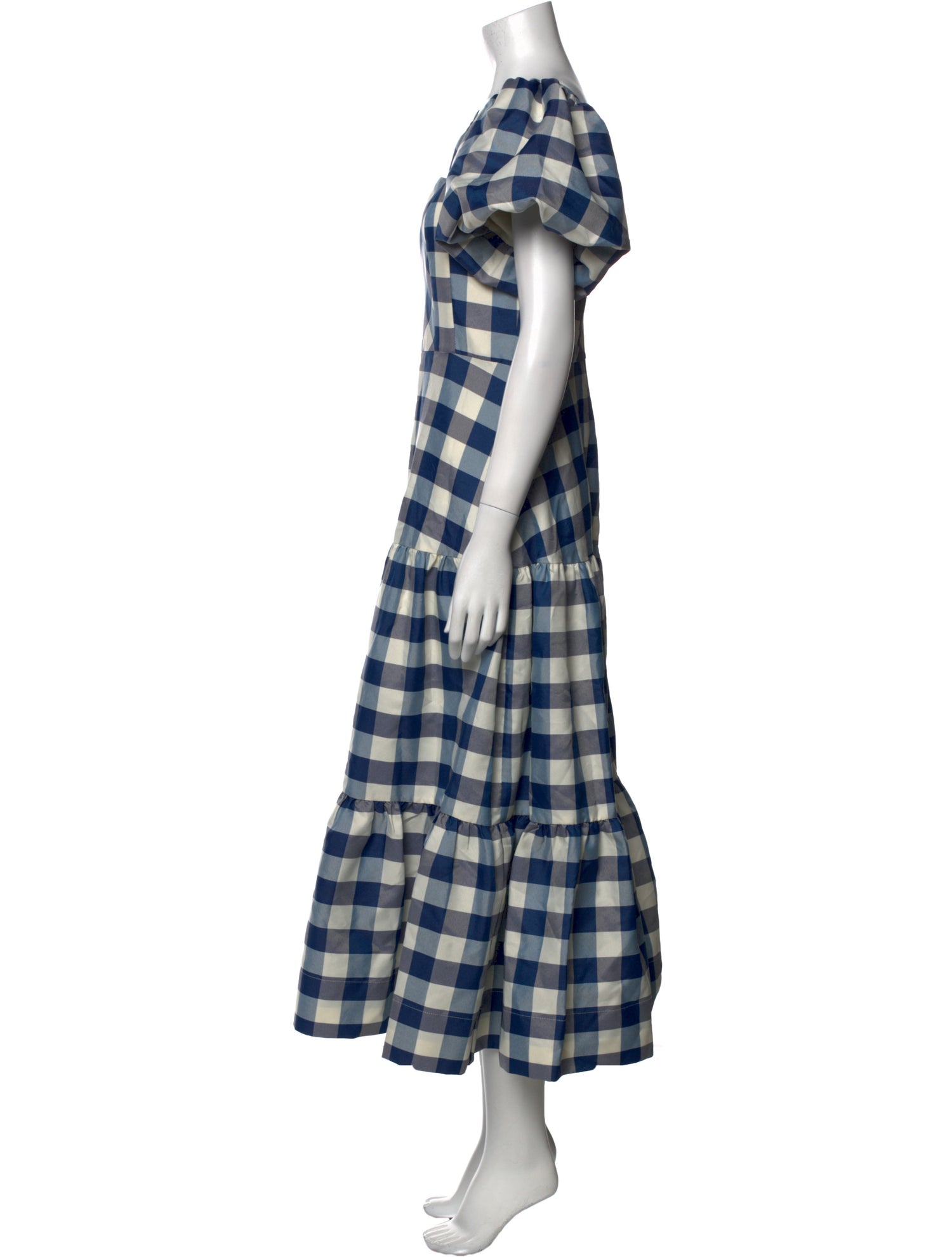 Hunter Bell Plaid Print Long Dress