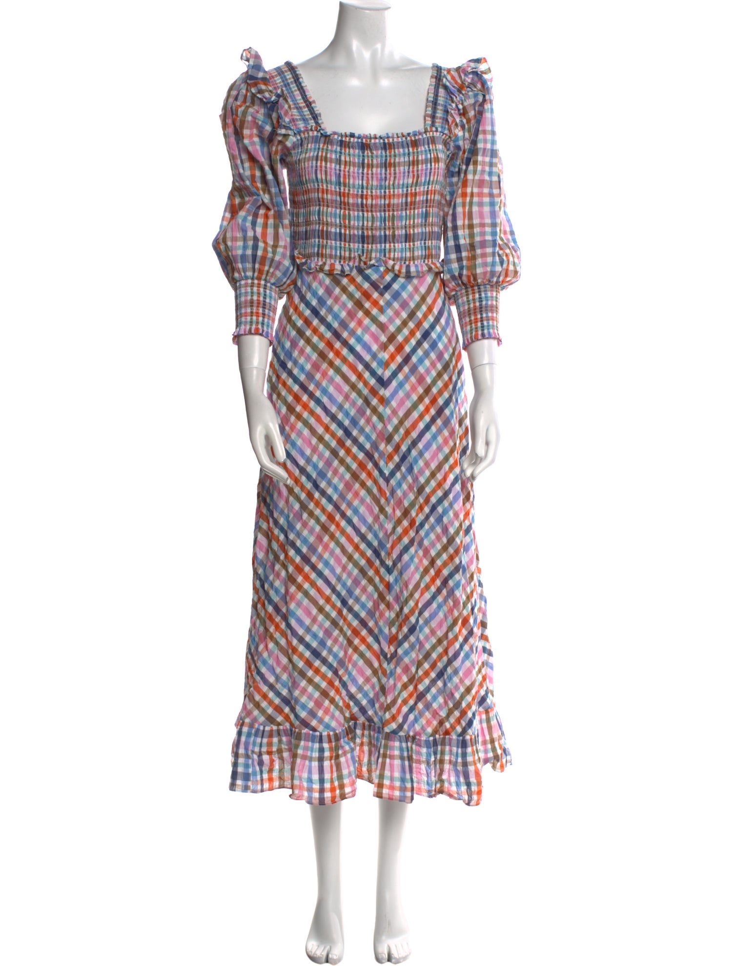 Hunter Bell Plaid Print Long Dress