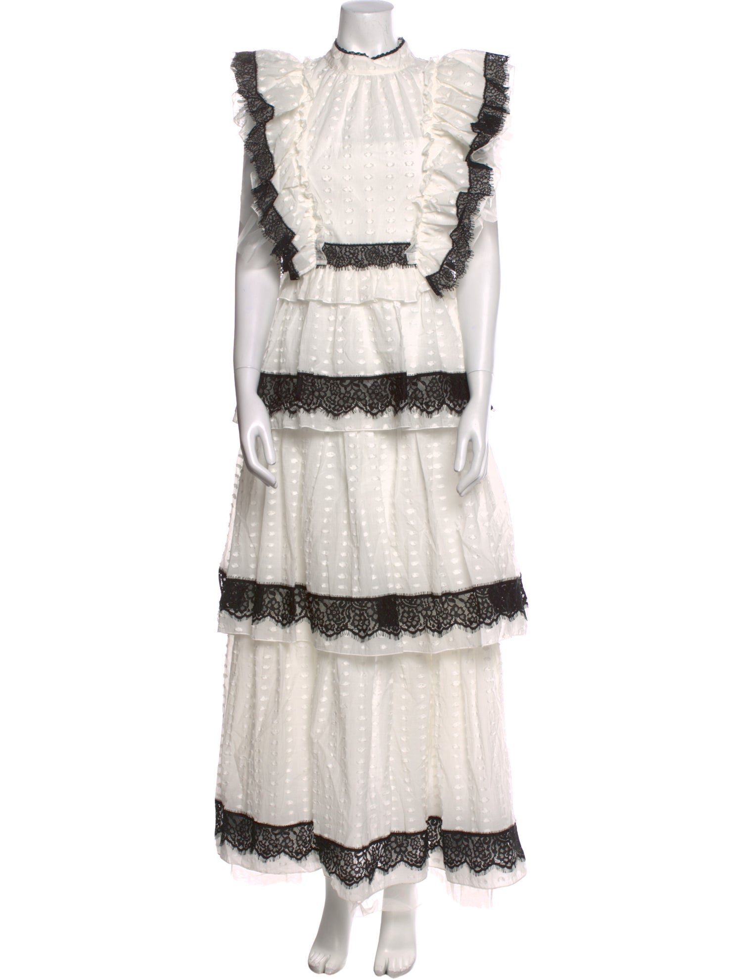 Hunter Bell Lace Pattern Long Dress