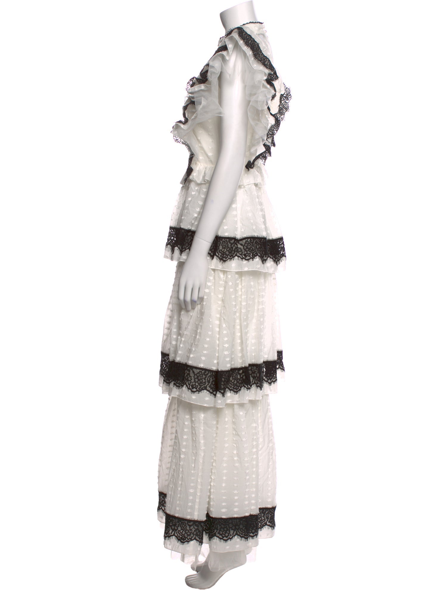 Hunter Bell Lace Pattern Long Dress