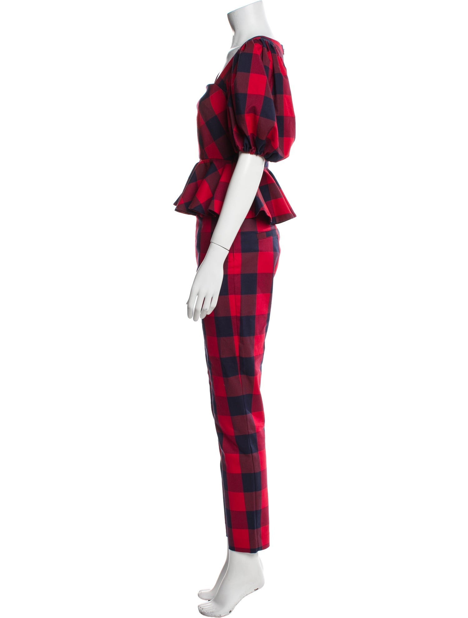 Hunter Bell Plaid Print Pant Set