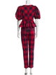 Hunter Bell Plaid Print Pant Set
