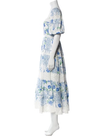 Hunter Bell Floral Print Long Dress