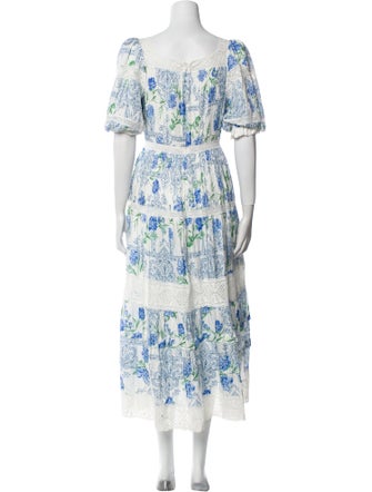 Hunter Bell Floral Print Long Dress