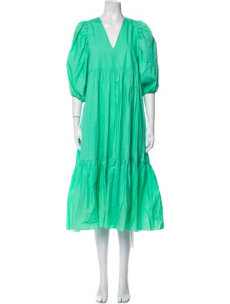 Hunter Bell V-Neck Midi Length Dress