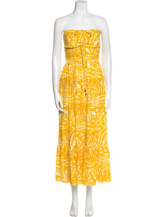 Hunter Bell Printed Midi Length Dress