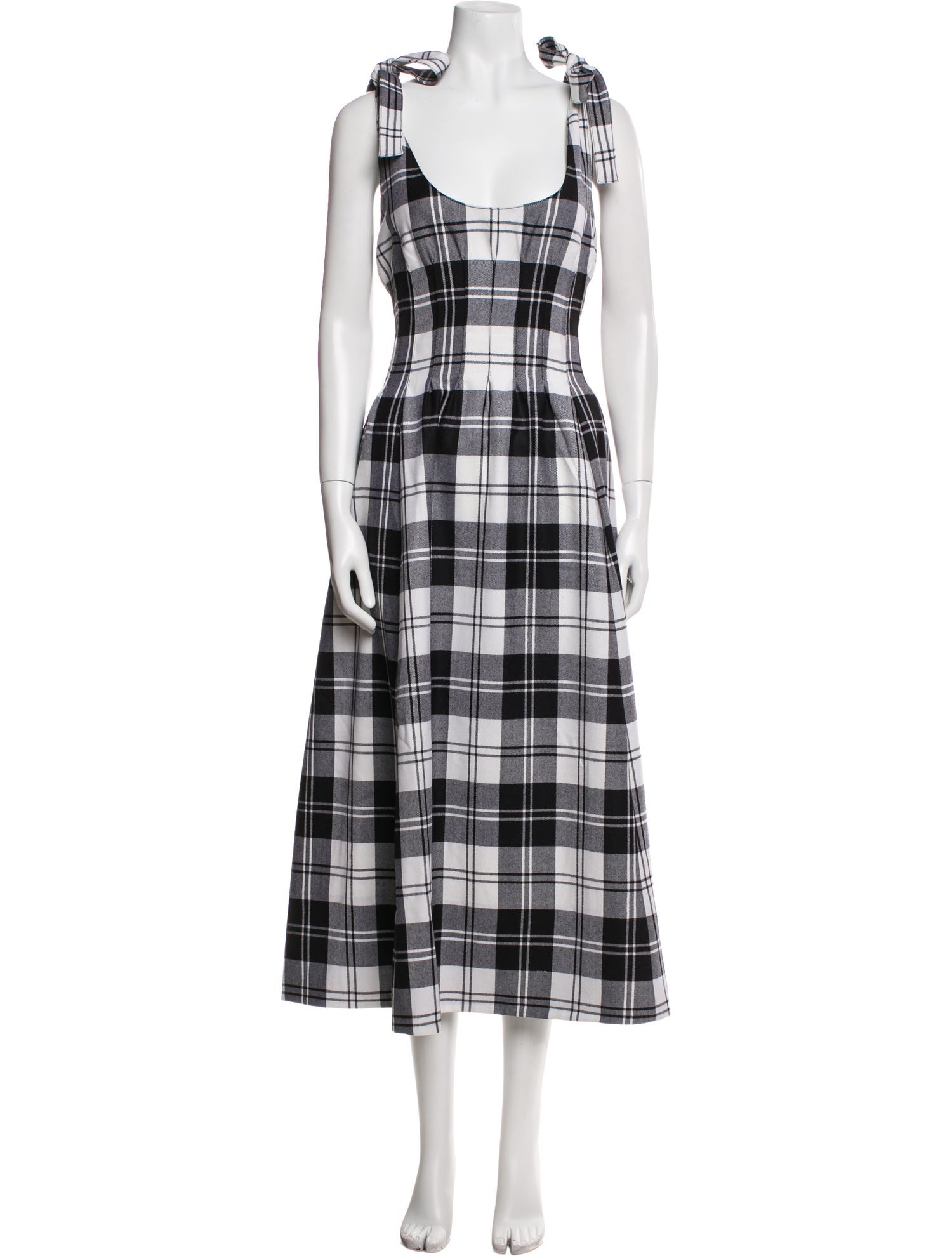 Hunter Bell Plaid Print Long Dress