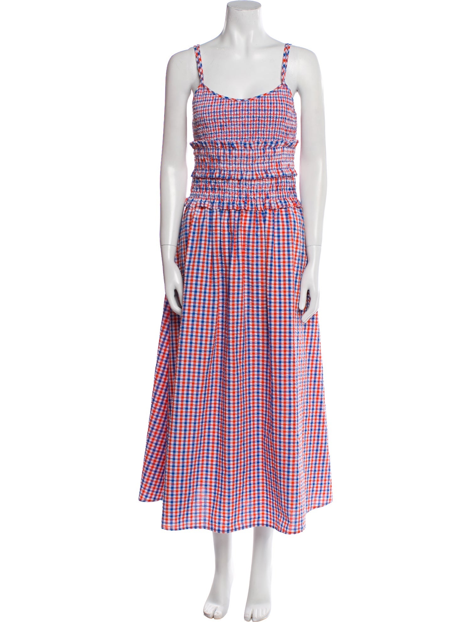 Hunter Bell Plaid Print Long Dress