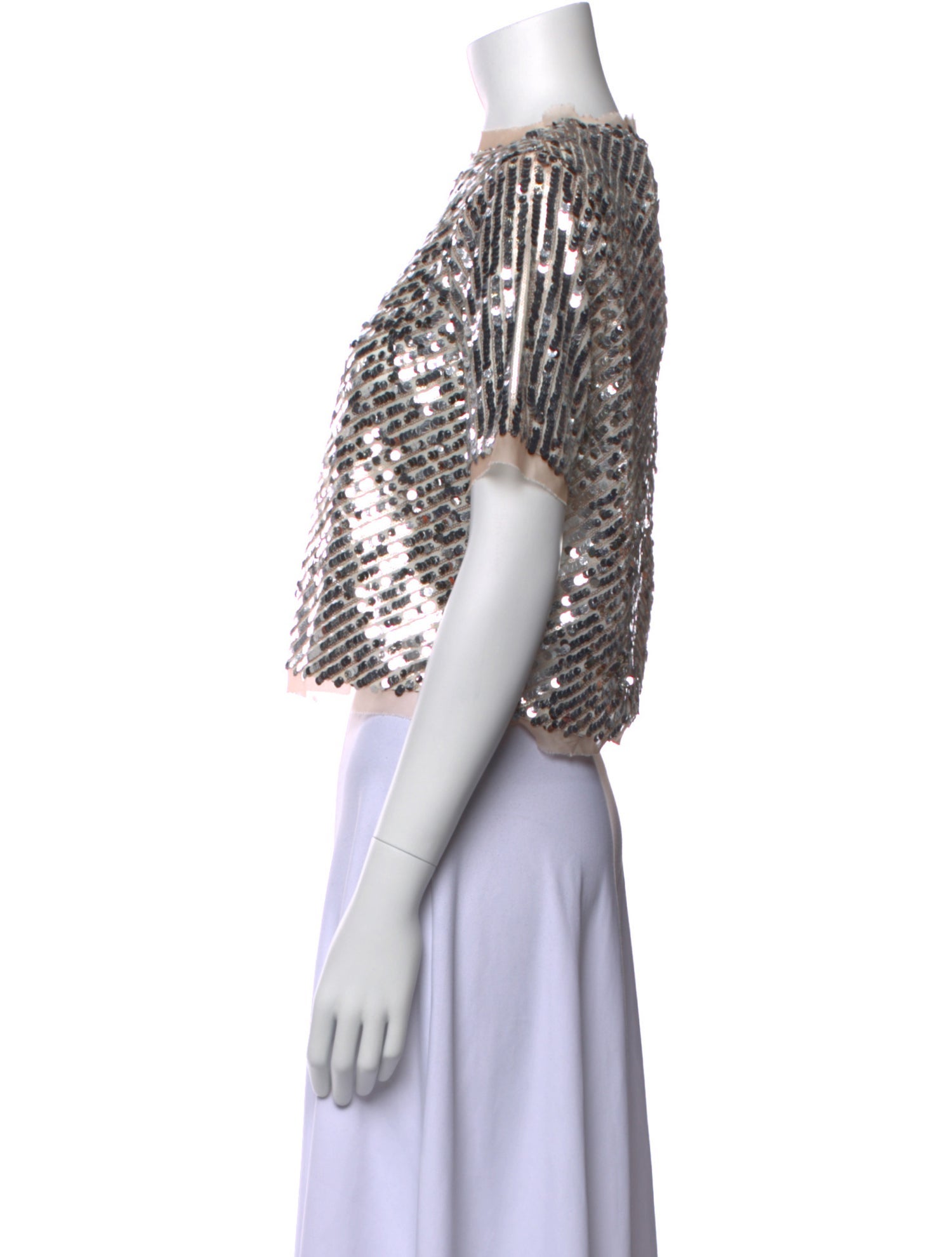 Hunter Bell Patterned Scoop Neck Crop Top