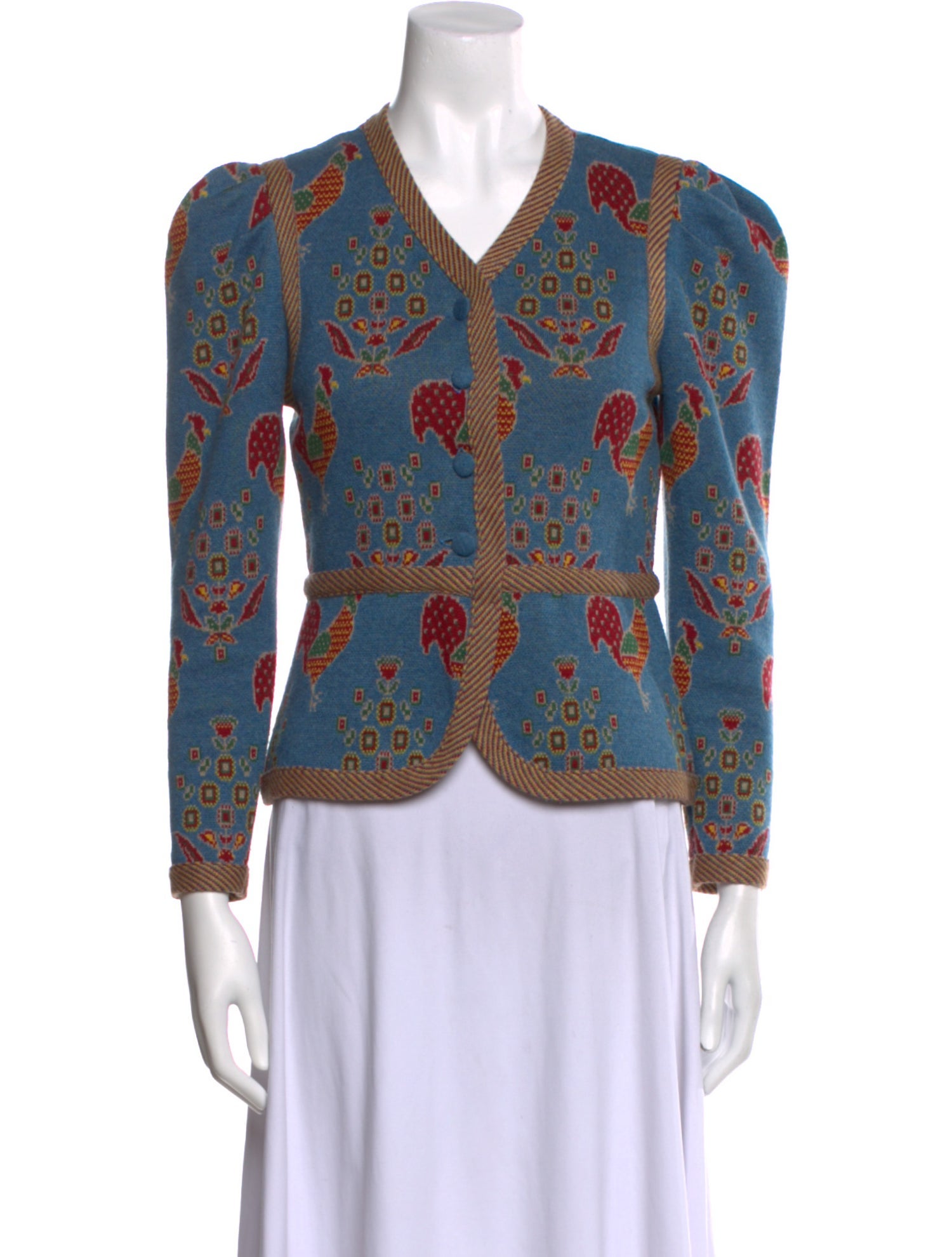 Hunter Bell Printed V-Neck Sweater