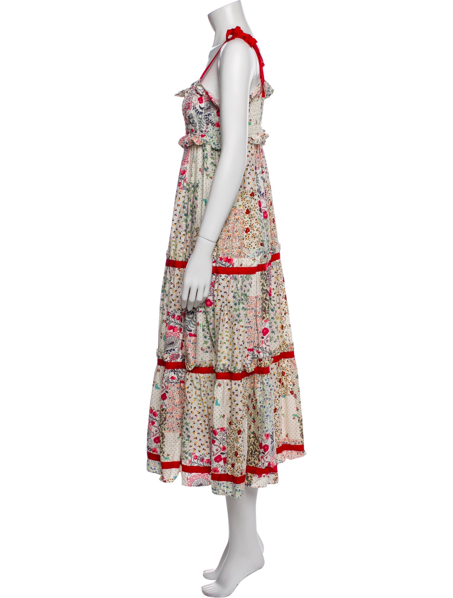 Hunter Bell Floral Print Midi Length Dress