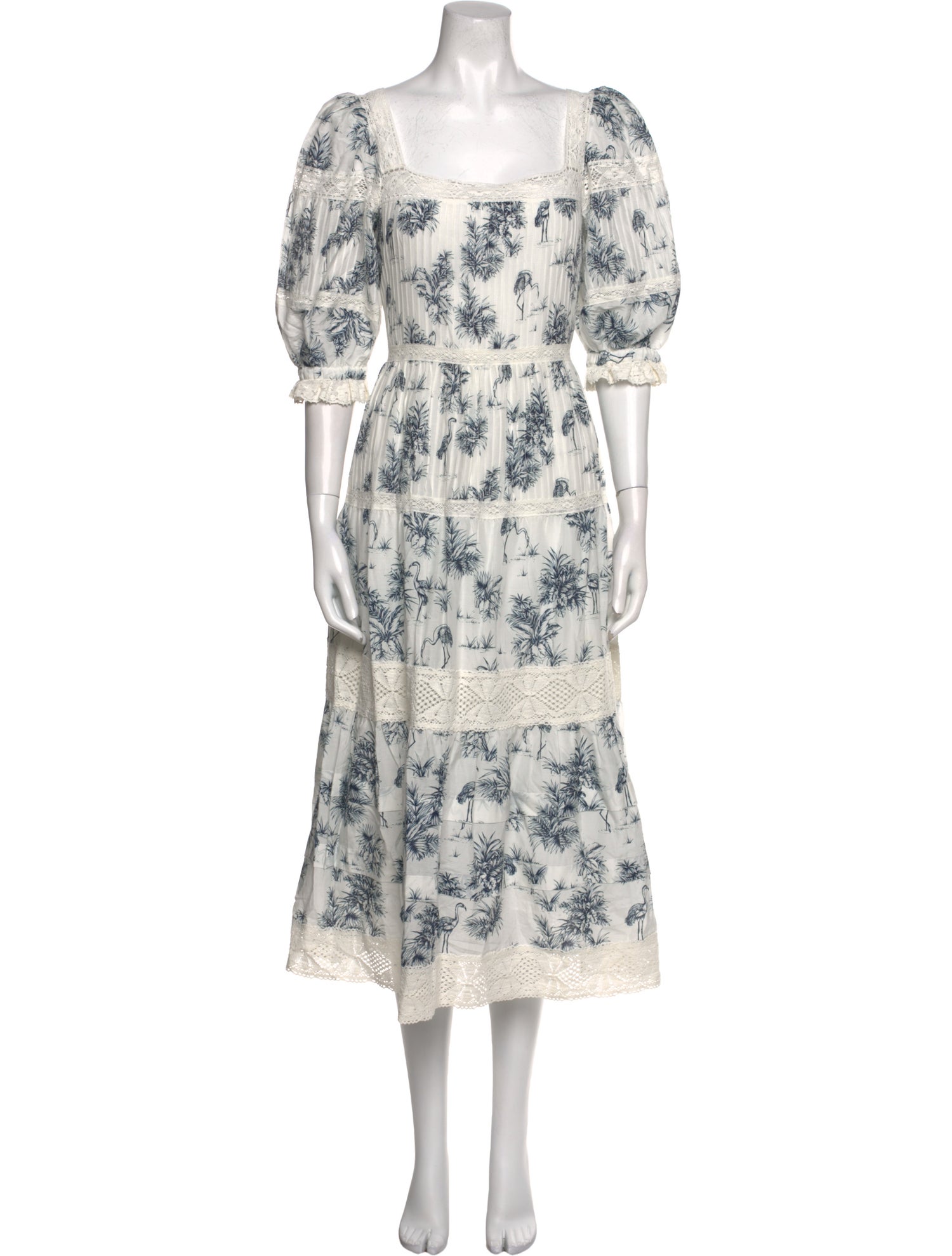 Hunter Bell Floral Print Midi Length Dress w/ Tags