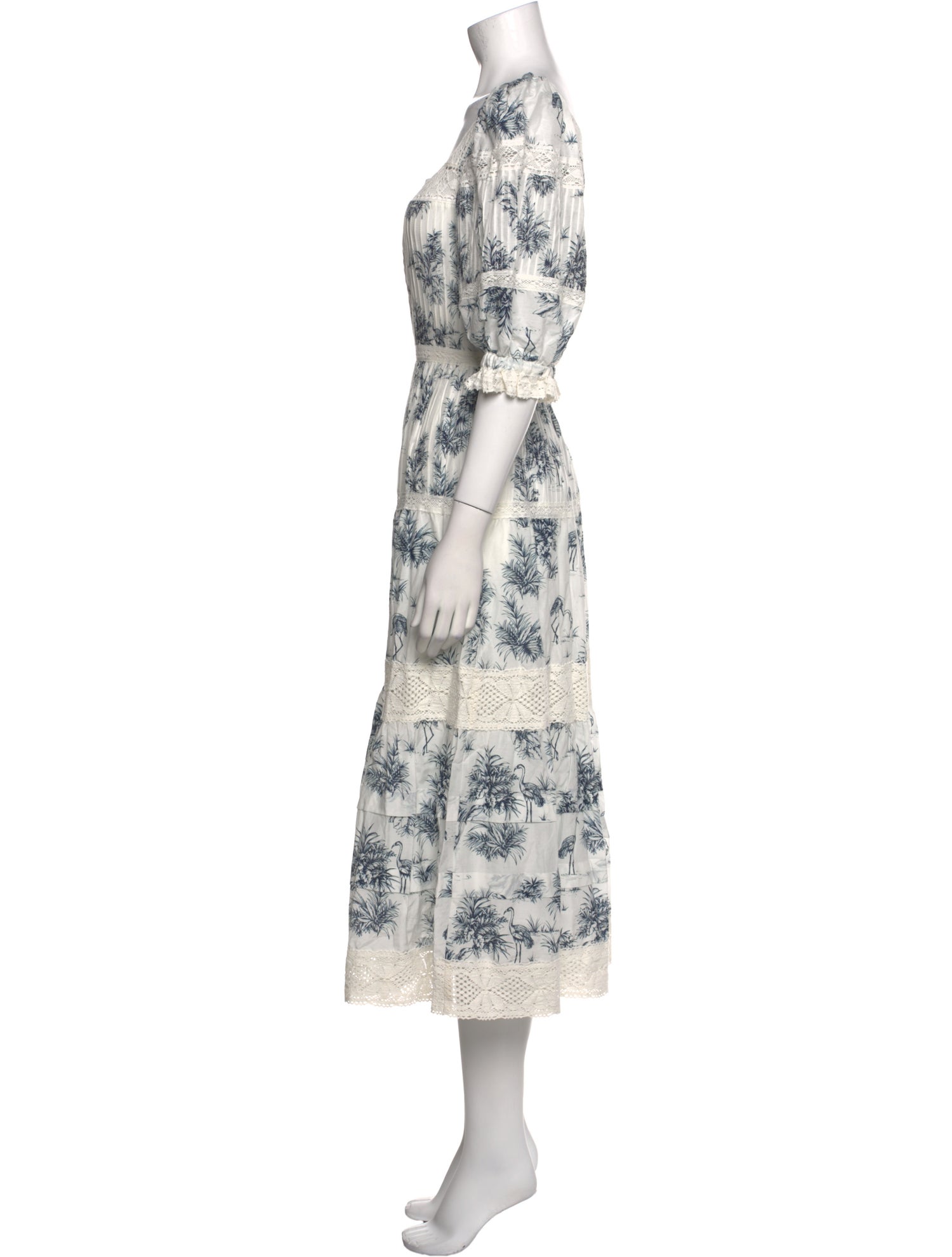 Hunter Bell Floral Print Midi Length Dress w/ Tags