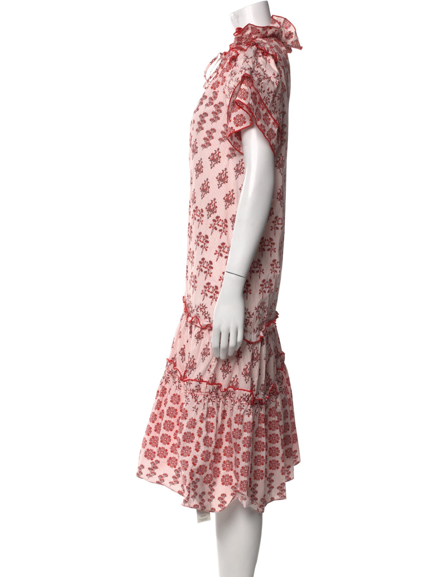 Hunter Bell Floral Print Midi Length Dress