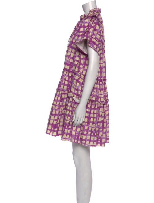 Hunter Bell Plaid Print Mini Dress