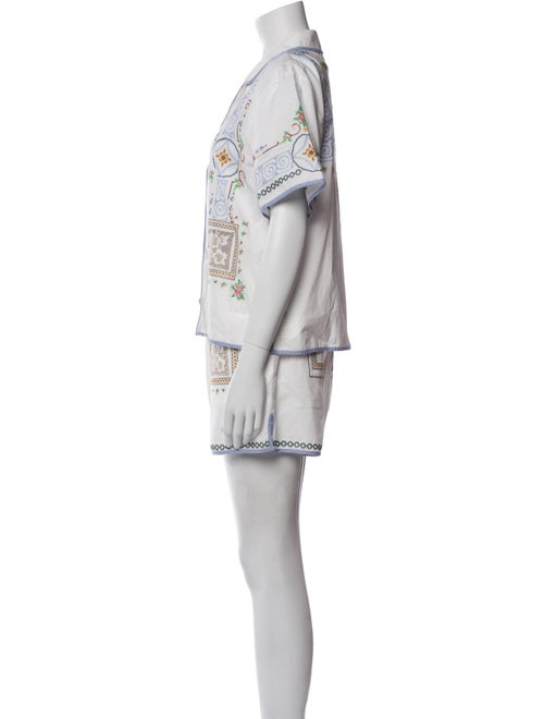 Hunter Bell Floral Print Embroidered Accent Short Set