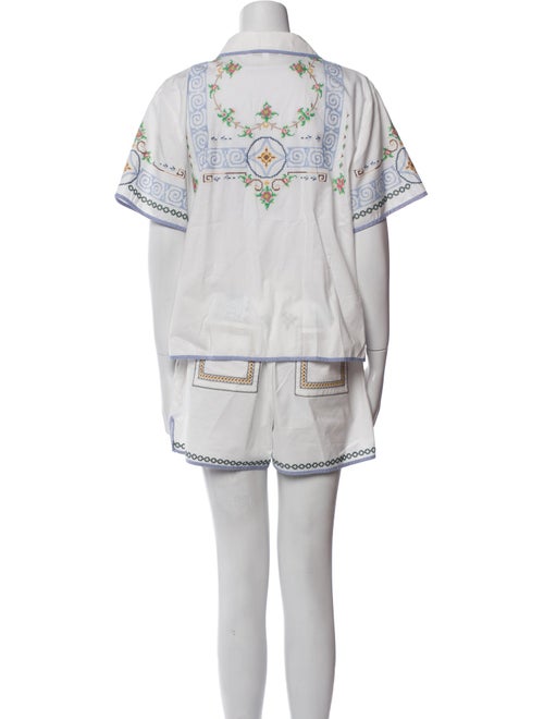 Hunter Bell Floral Print Embroidered Accent Short Set