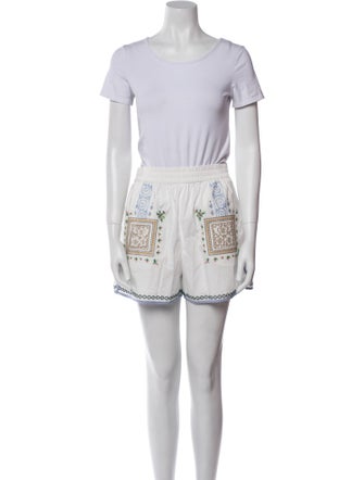 Hunter Bell Floral Print Embroidered Accent Short Set