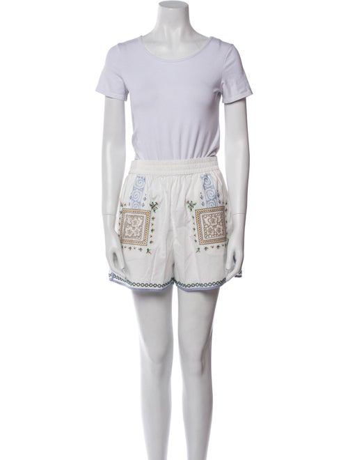 Hunter Bell Floral Print Embroidered Accent Short Set