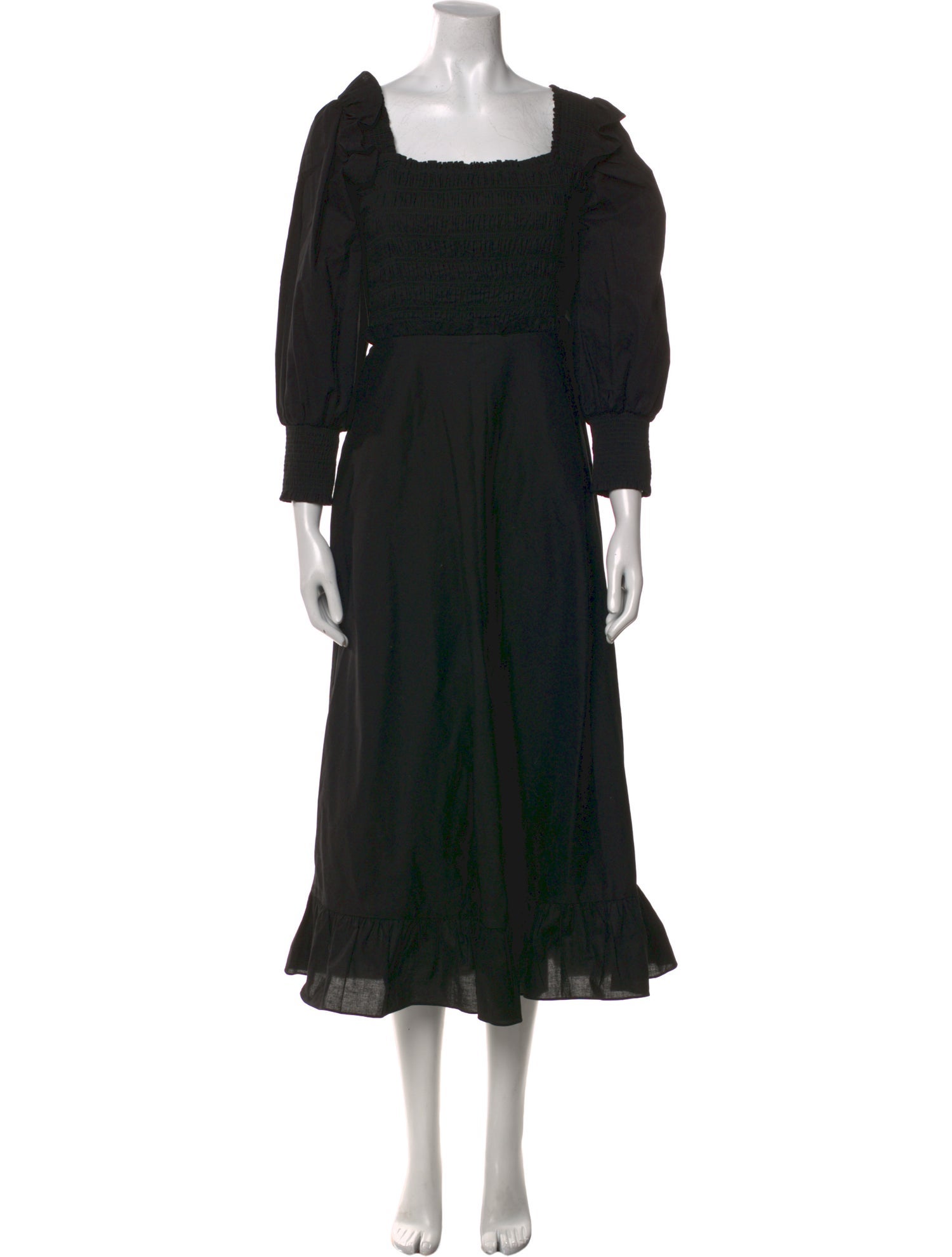 Hunter Bell Square Neckline Midi Length Dress