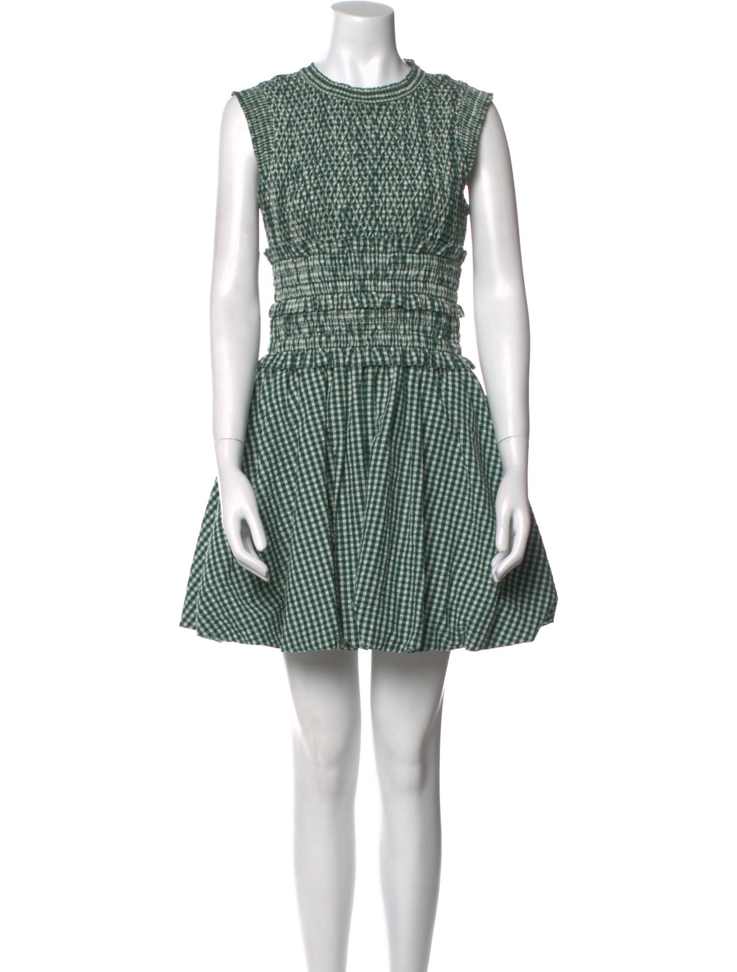 Hunter Bell Plaid Print Mini Dress