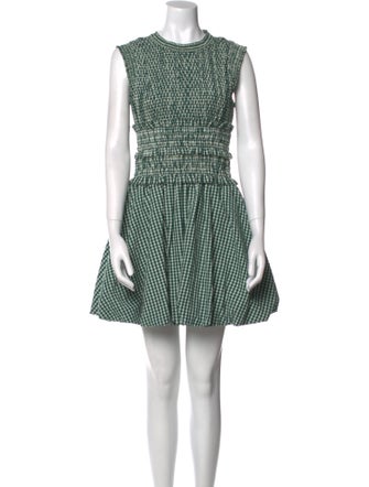 Hunter Bell Plaid Print Mini Dress