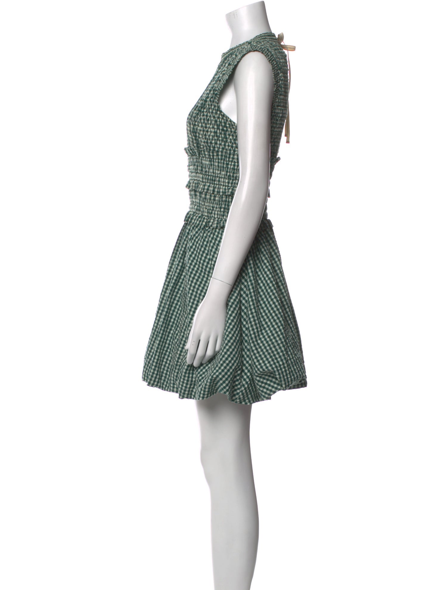 Hunter Bell Plaid Print Mini Dress