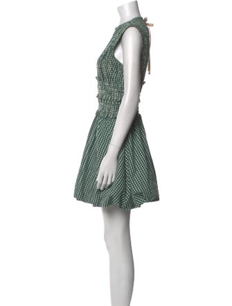 Hunter Bell Plaid Print Mini Dress