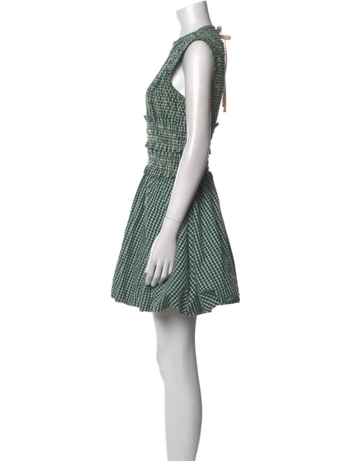 Hunter Bell Plaid Print Mini Dress