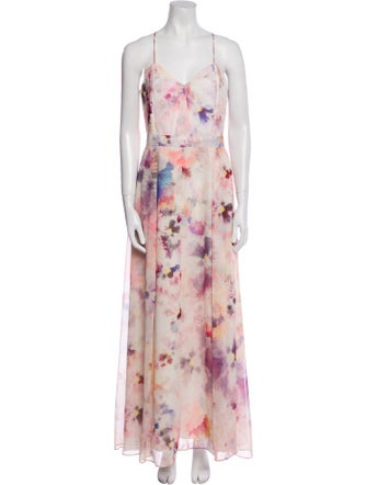 Hunter Bell Floral Print Long Dress