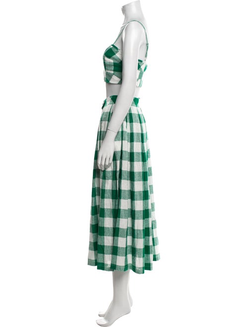 Hunter Bell Linen Plaid Print Skirt Set