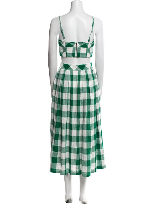 Hunter Bell Linen Plaid Print Skirt Set