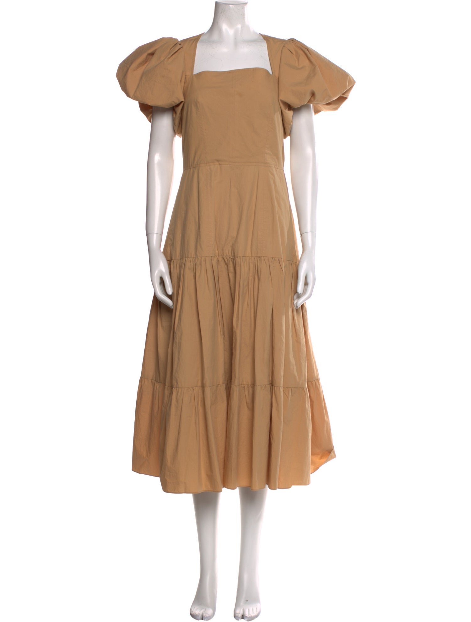 Hunter Bell Square Neckline Midi Length Dress