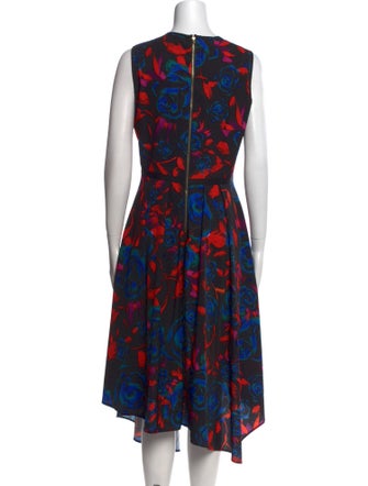 Hunter Bell Floral Print Midi Length Dress