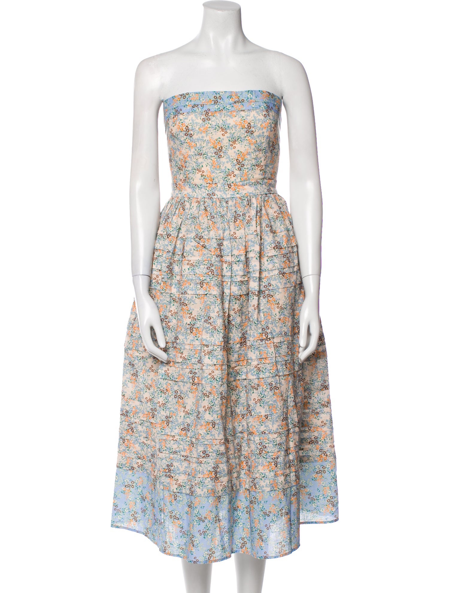 Hunter Bell Floral Print Midi Length Dress