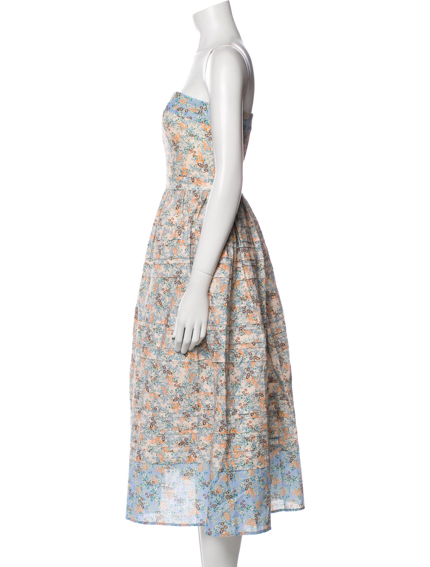 Hunter Bell Floral Print Midi Length Dress