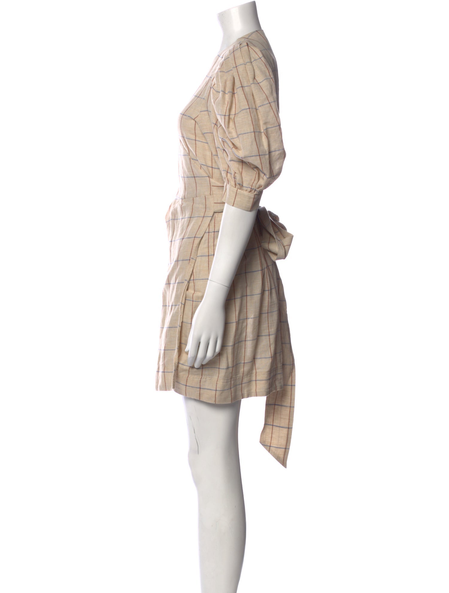 Hunter Bell Plaid Print Mini Dress