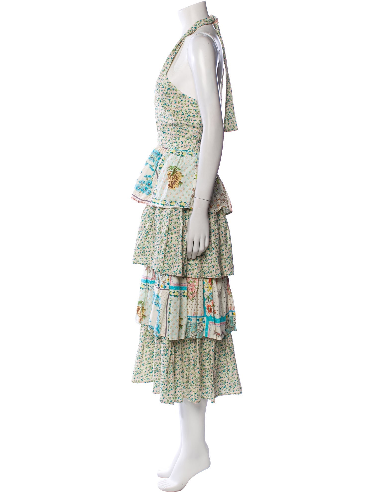 Hunter Bell Floral Print Midi Length Dress