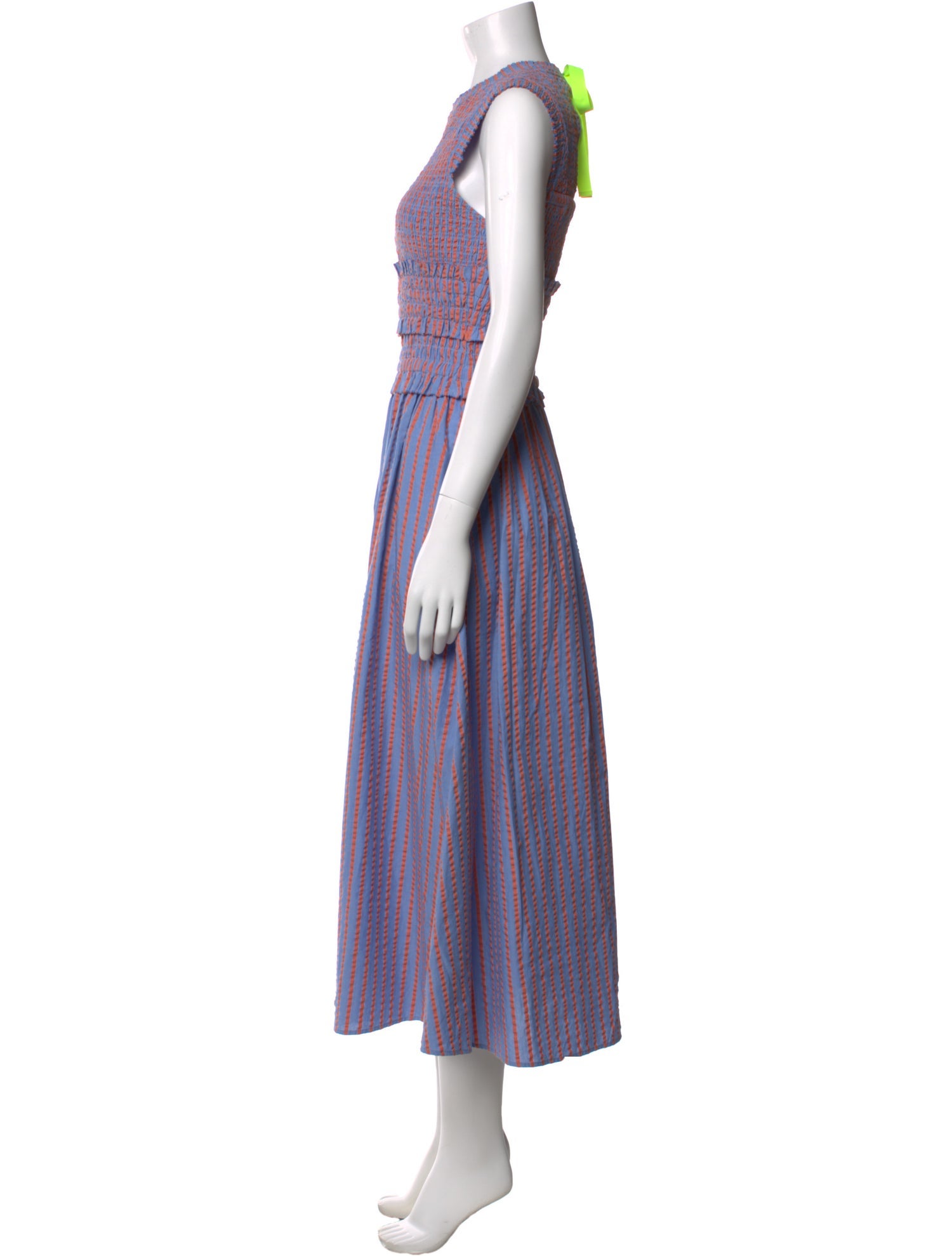 Hunter Bell Striped Midi Length Dress