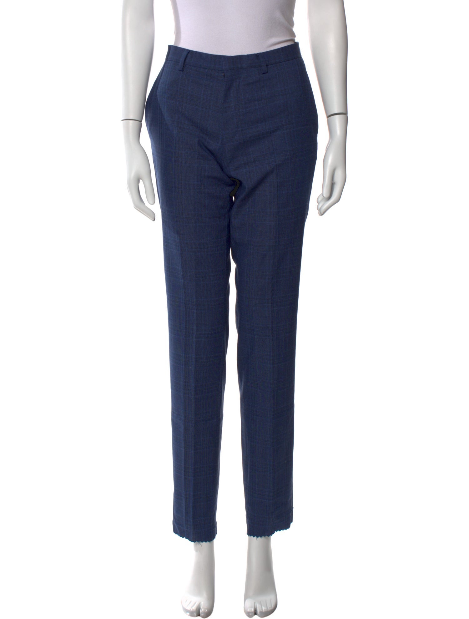 Hugo Plaid Print Straight Leg Pants