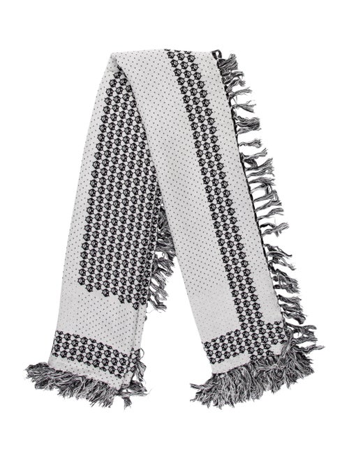 Henrik Vibskov Woven Fringe Scarf black