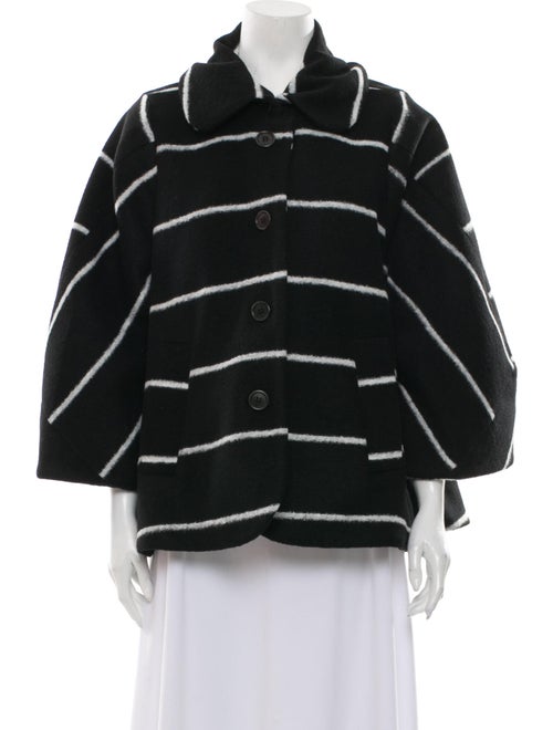 Henrik Vibskov Striped Coat Black