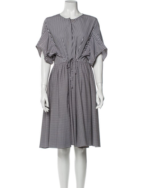 Henrik Vibskov Striped Knee-Length Dress Black