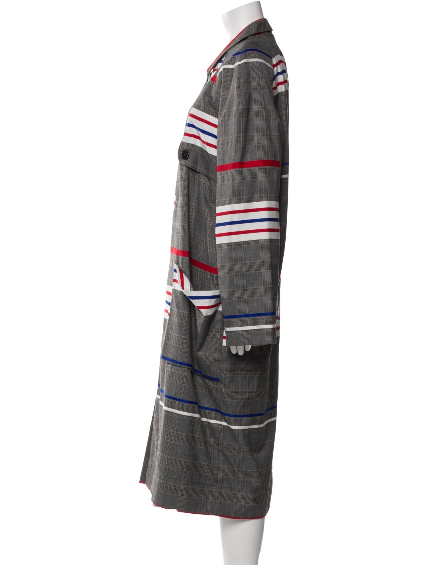 Henrik Vibskov Plaid Print Trench Coat