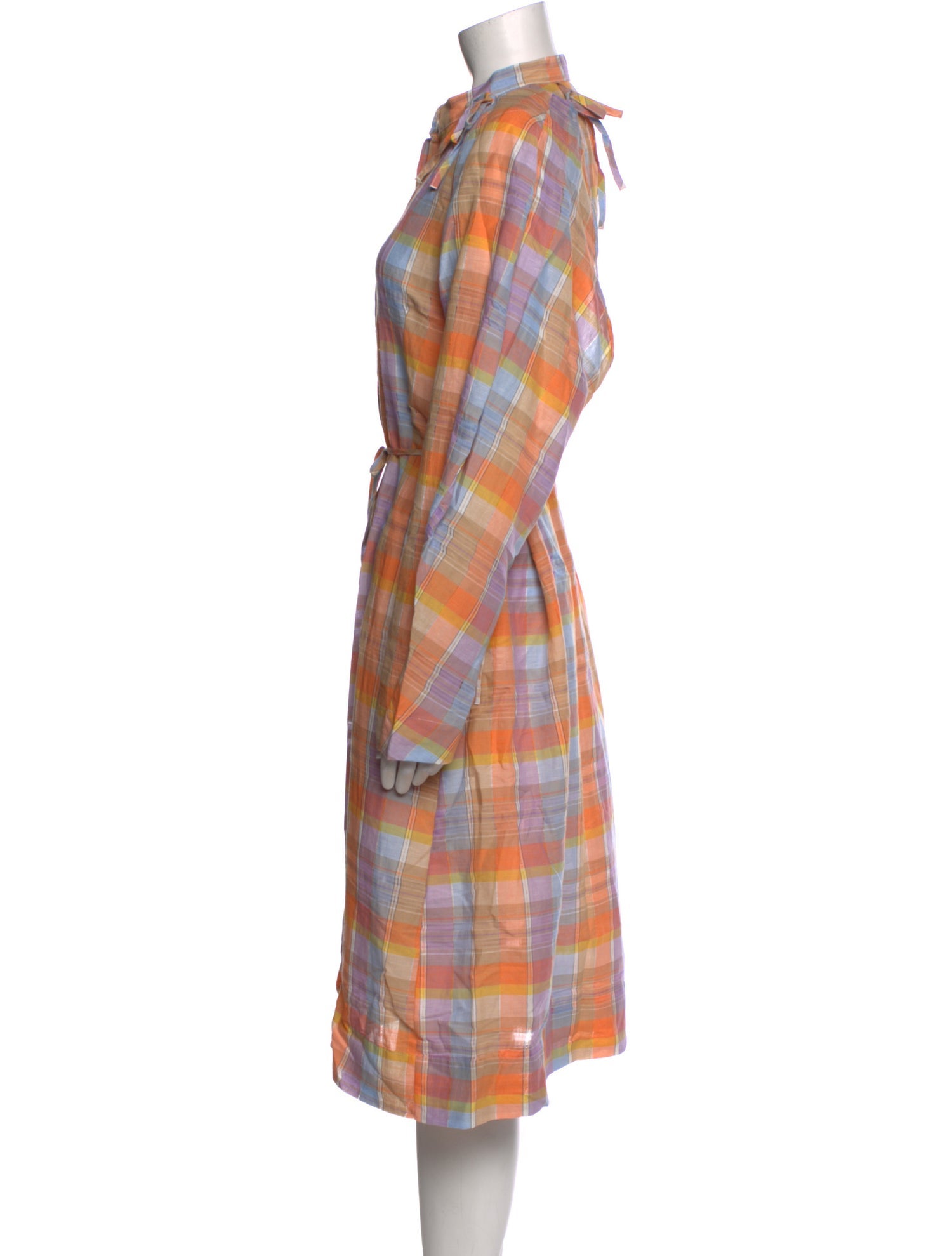Henrik Vibskov Plaid Print Midi Length Dress w/ Tags