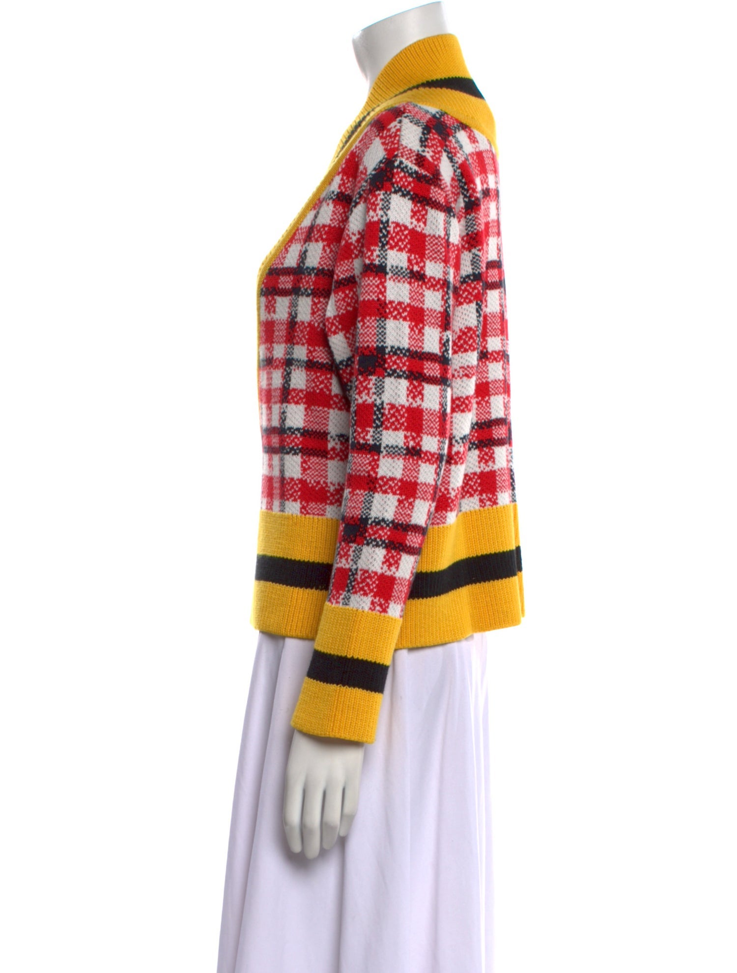 Henrik Vibskov Plaid Print V-Neck Sweater