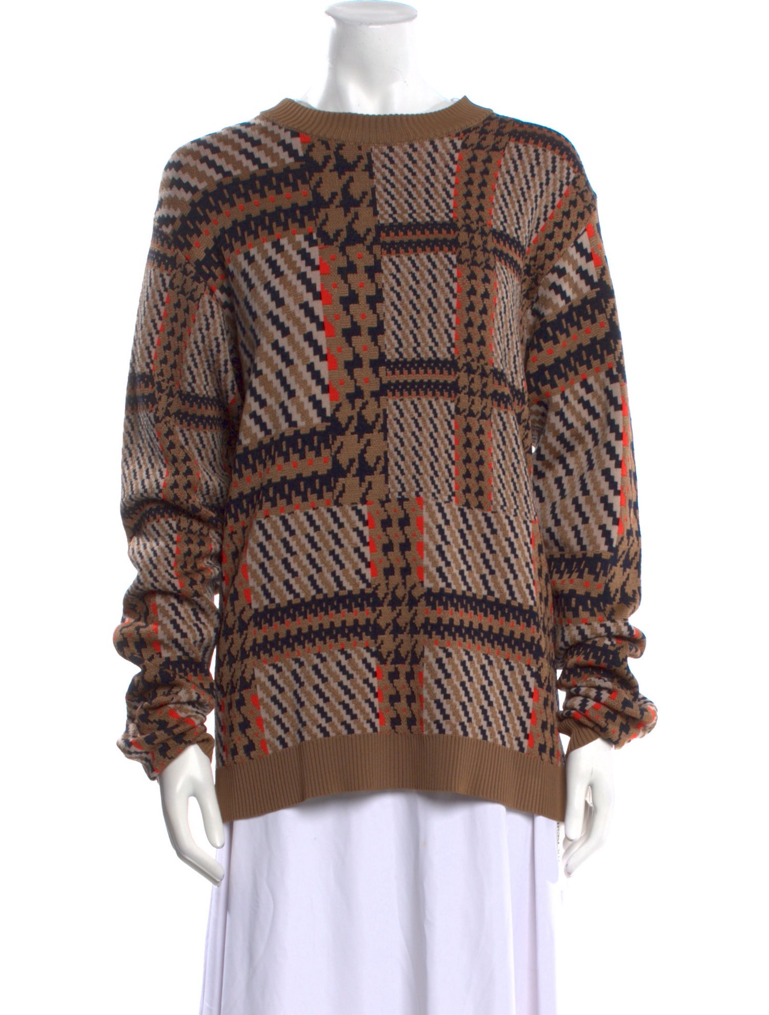 Henrik Vibskov Plaid Print Scoop Neck Sweater