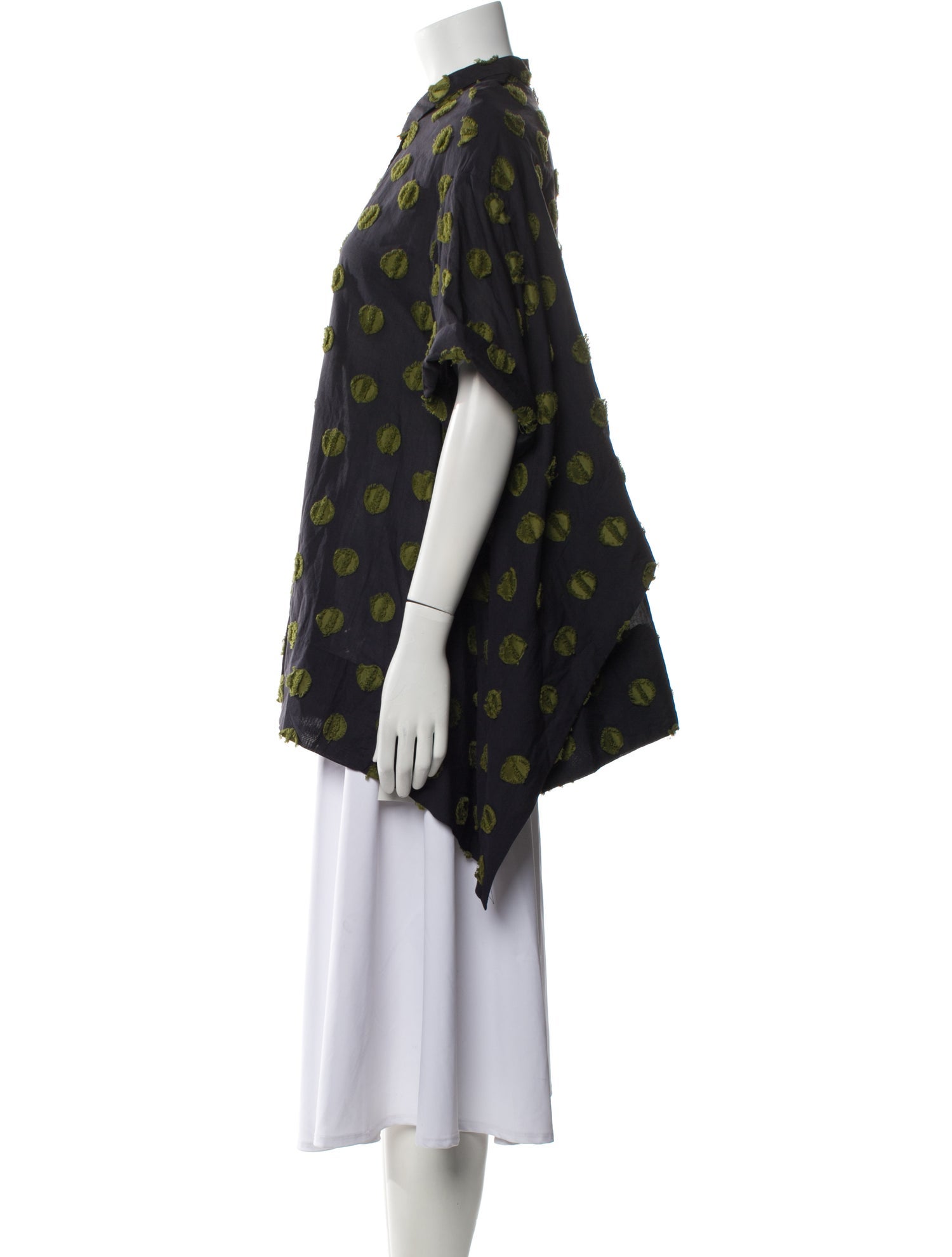 Henrik Vibskov Printed Mock Neck Button-Up Top