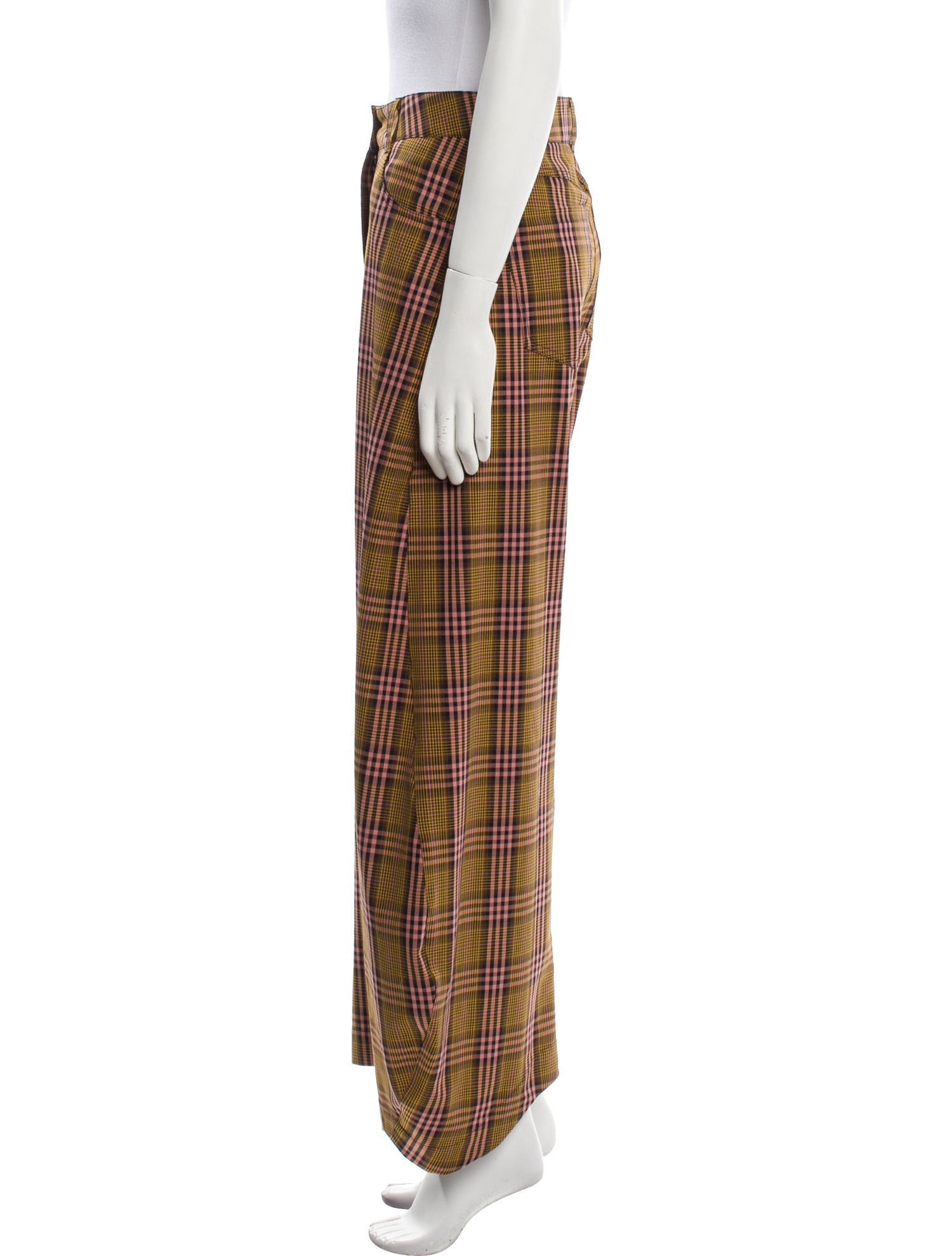 Henrik Vibskov Plaid Print Wide Leg Pants
